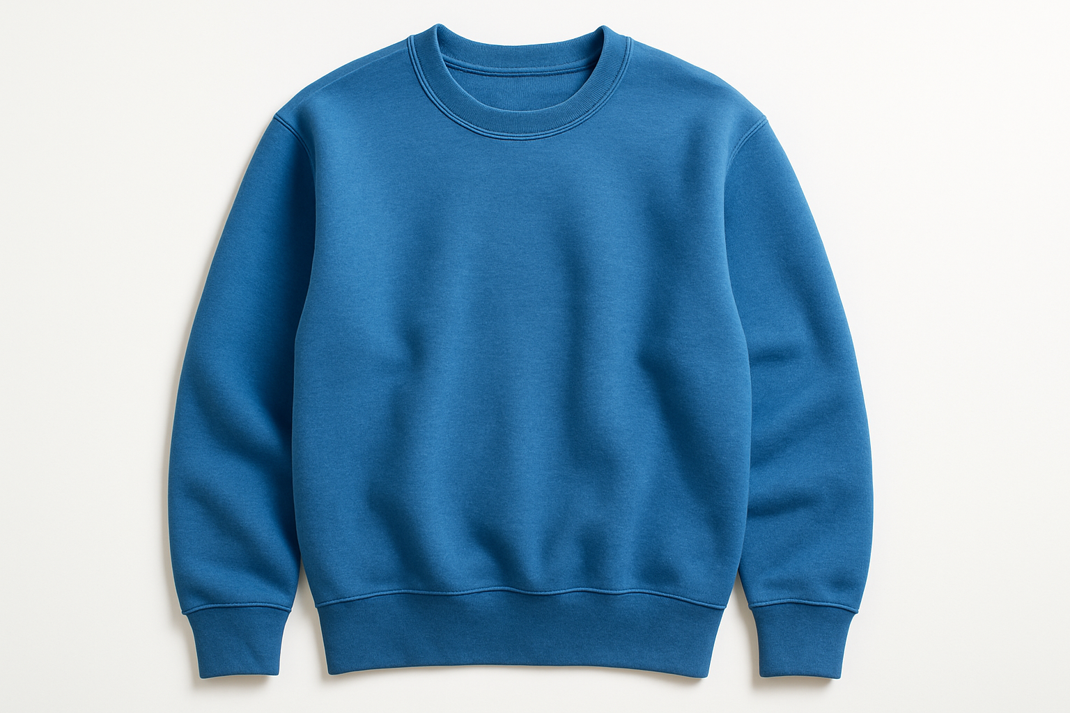 Cotton sweatshirt mockup blue