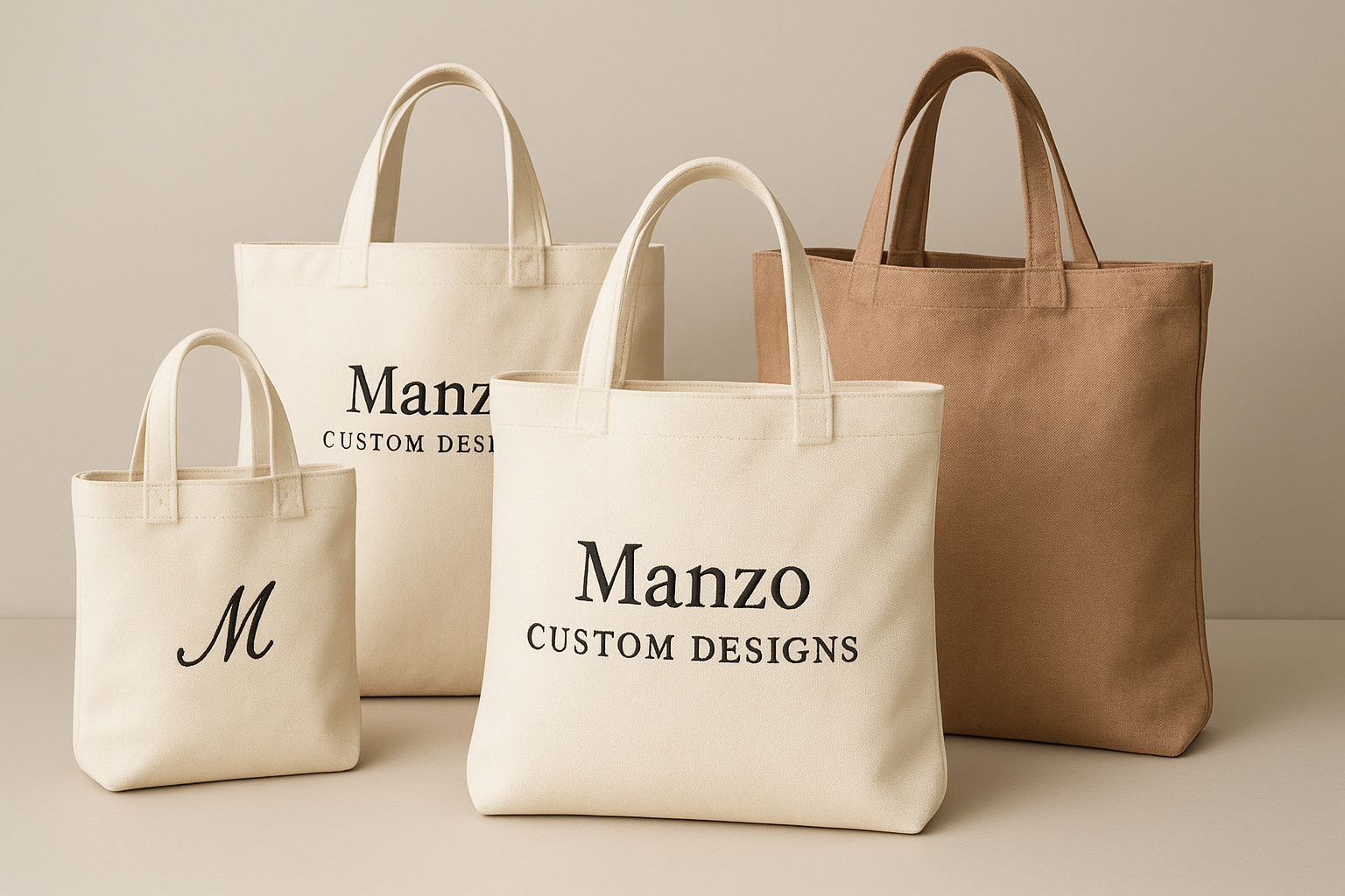 ADD FOR CUSTOM BAGS TOTE BAGS CANVAS BAGS MANZO CUSTOM DESIGNS