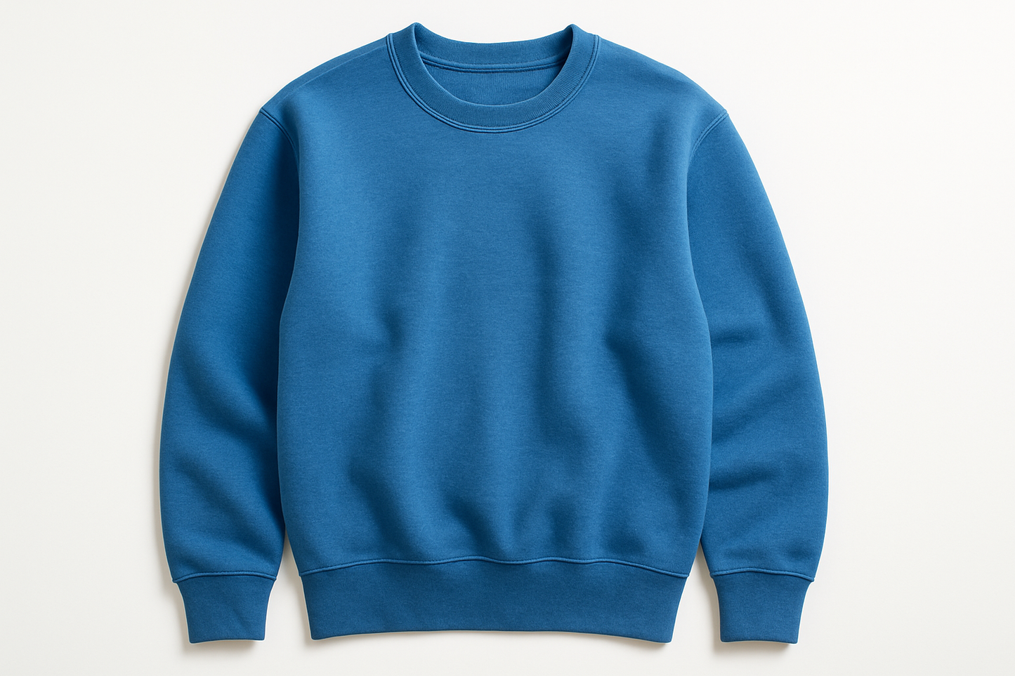 Cotton sweatshirt mockup blue