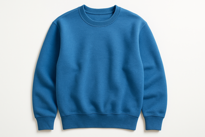Cotton sweatshirt mockup blue
