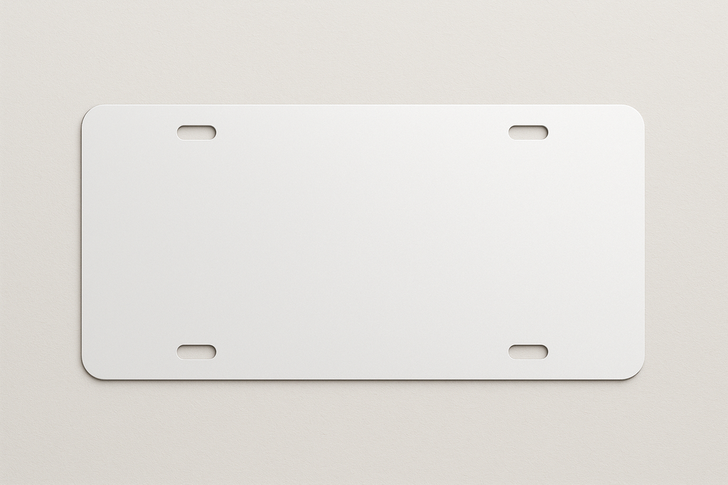 License Plate mockup for custom Designs sublimation ink 