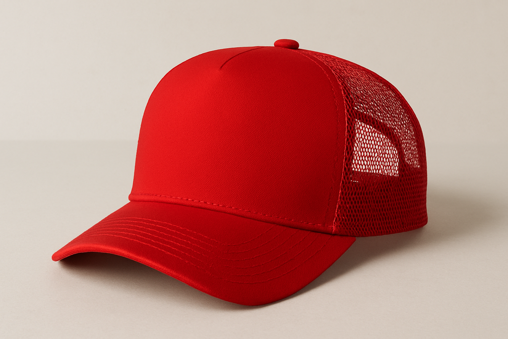 Red trucker hat