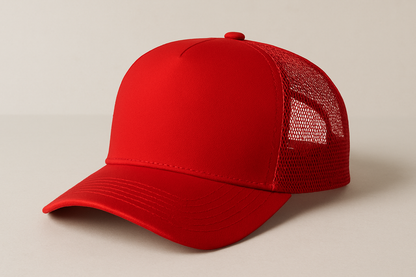 Red trucker hat