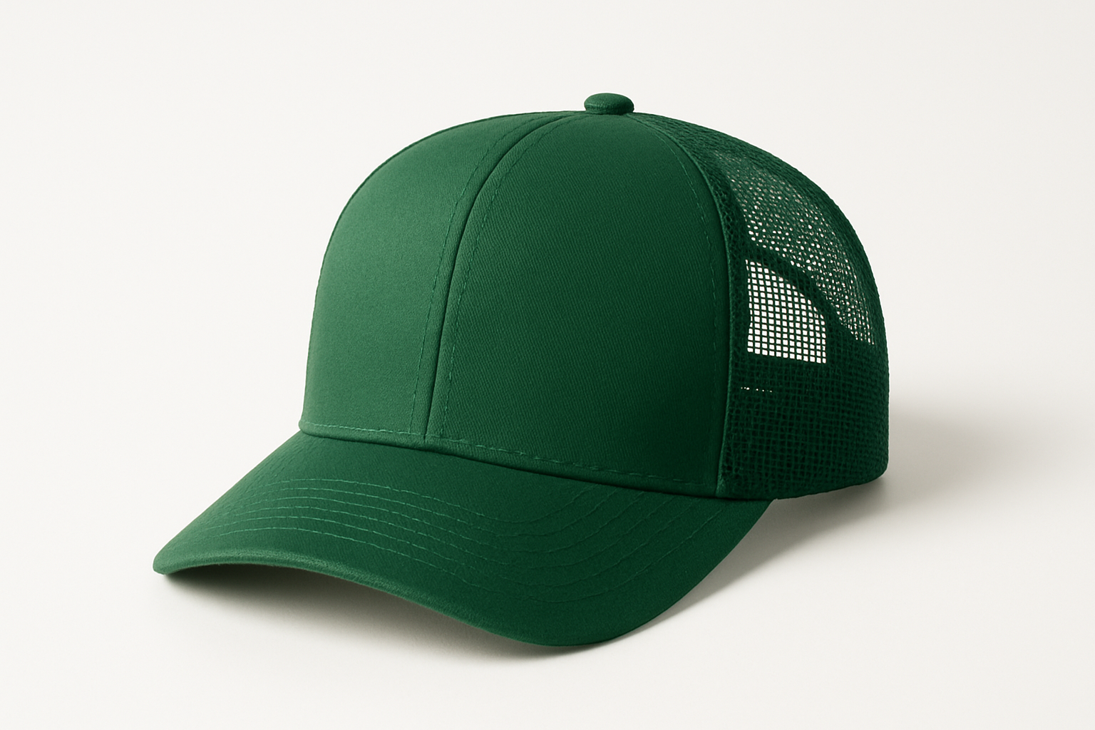 solid green trucker hat
