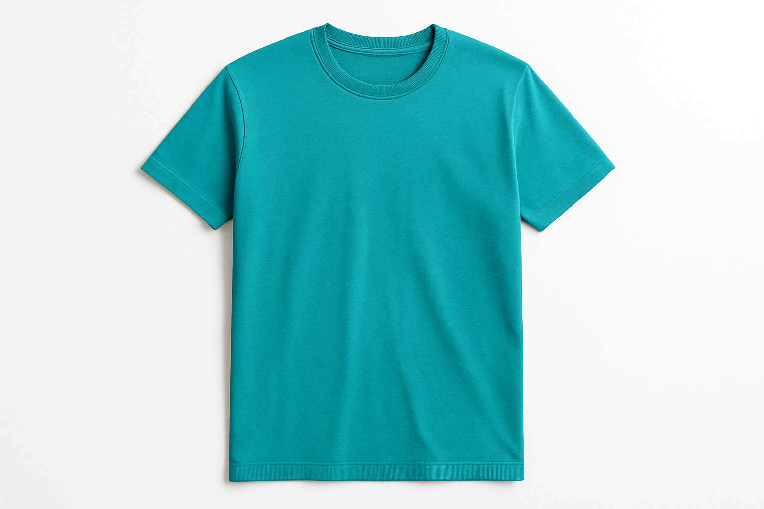 Turquoise plain t shirt