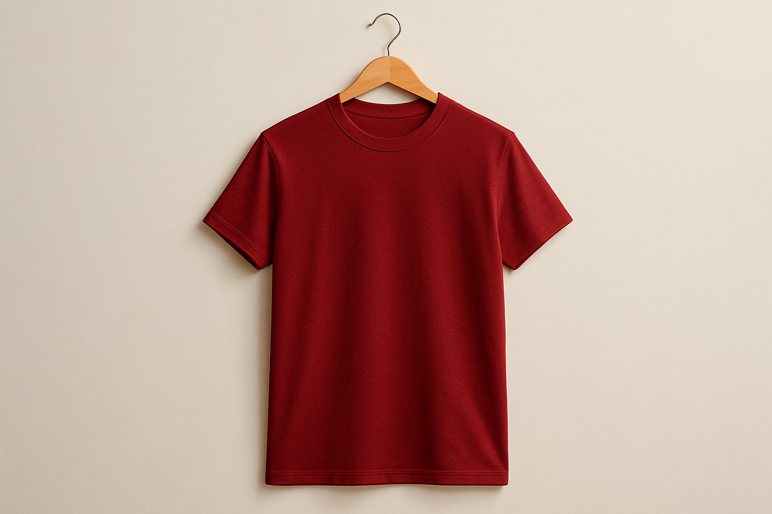 Valentine red dark plain t shirt