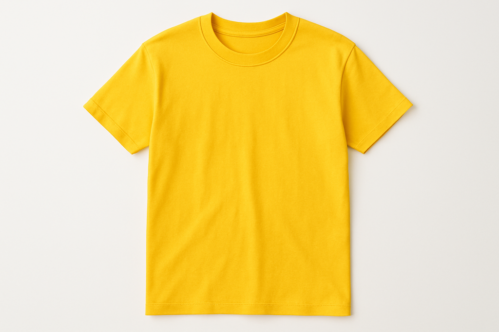 Yellow plain t shirt